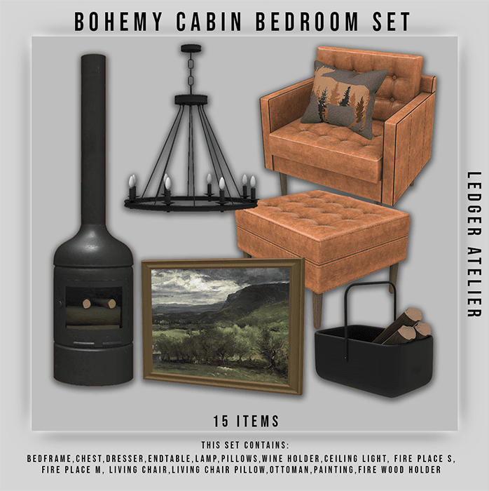 Галерея мода Набор для спальни Bohemy Cabin Bedroom #1